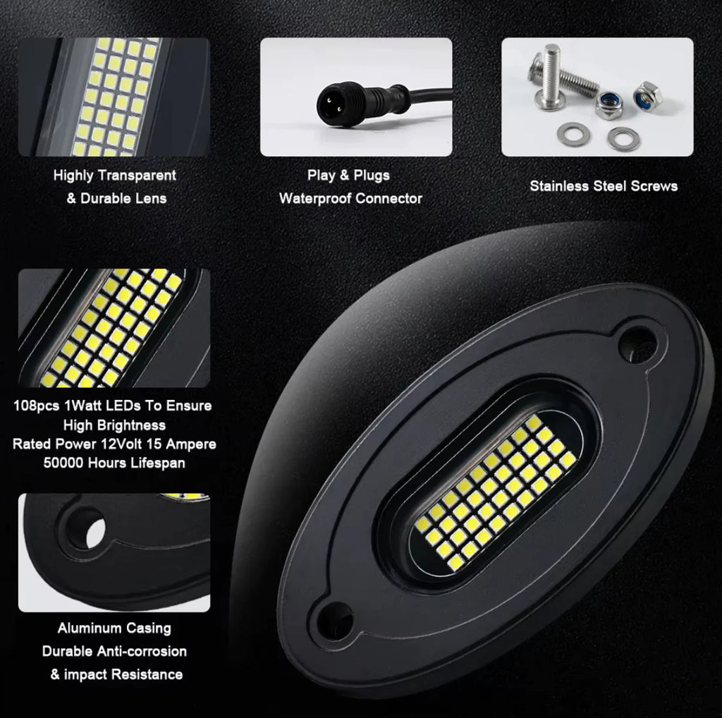 High Intensity Pure White Rock Lights